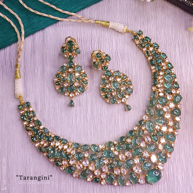 Tarangini Moissanite Polki Necklace Set