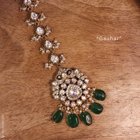 Gauhar Moissanite Polki Tikka