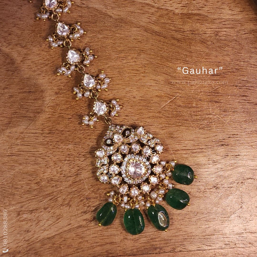 Gauhar Moissanite Polki Tikka