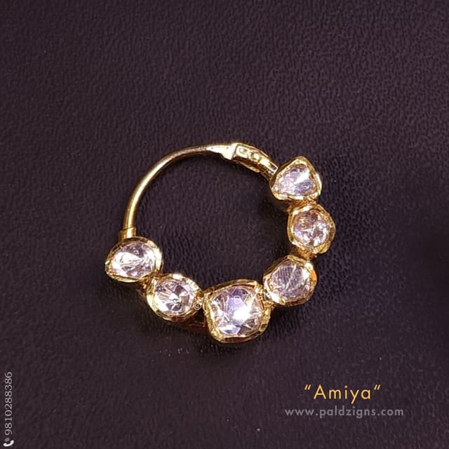 Amiya Gold Moissanite Polki Nath