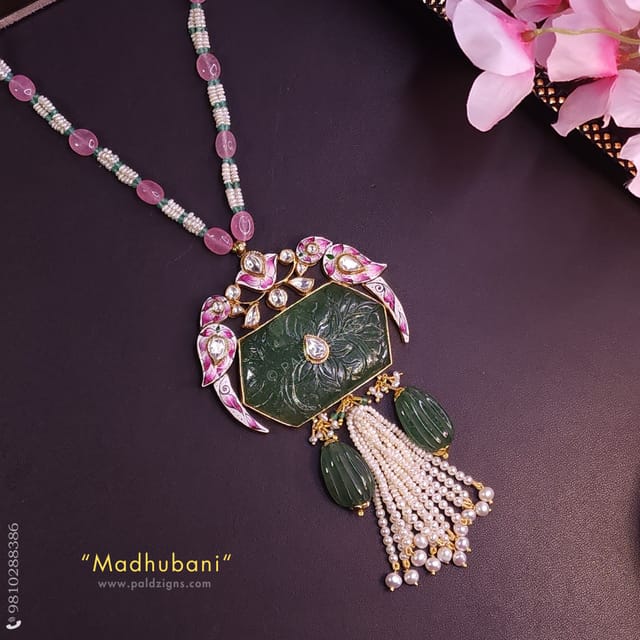 Bandhani Bikaneri Jadau Pendant