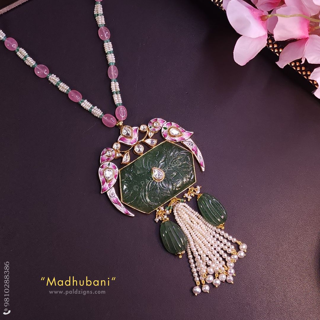 Bandhani Bikaneri Jadau Pendant