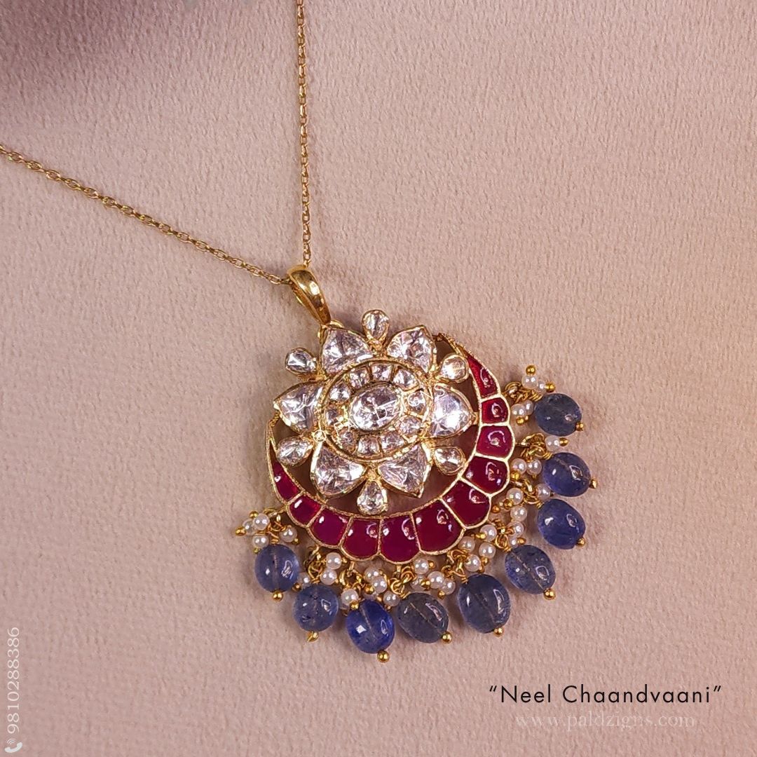 Neel Chaandvaani Moissanite Polki Pendant