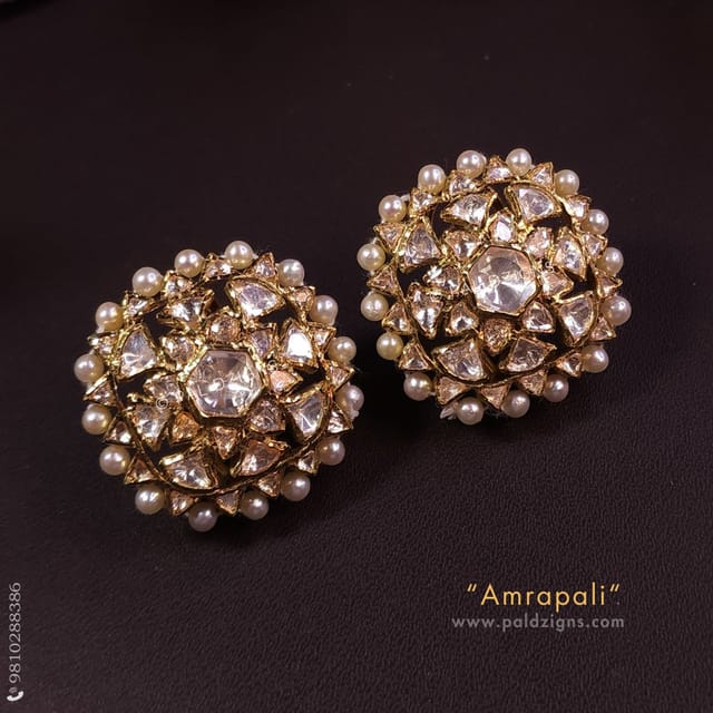 Amrapali Moissanite Polki Stud