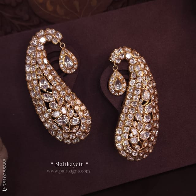 Malikayein Small Moissanite Polki Studs