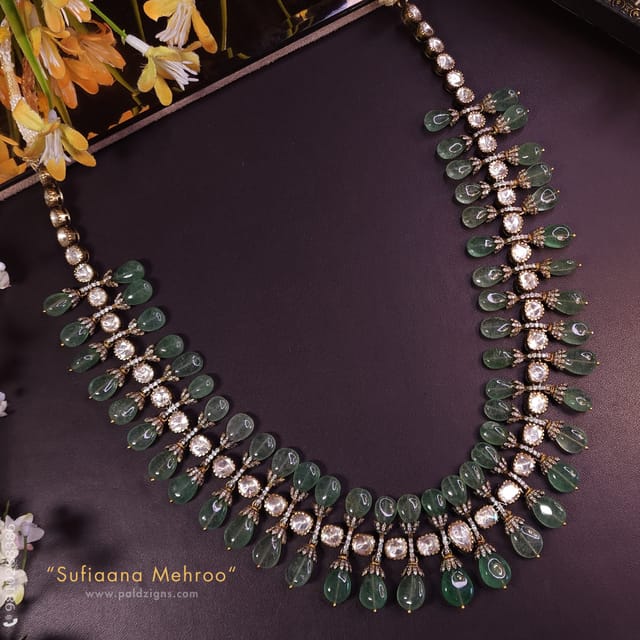 Kaalindi Moissanite Polki Necklace