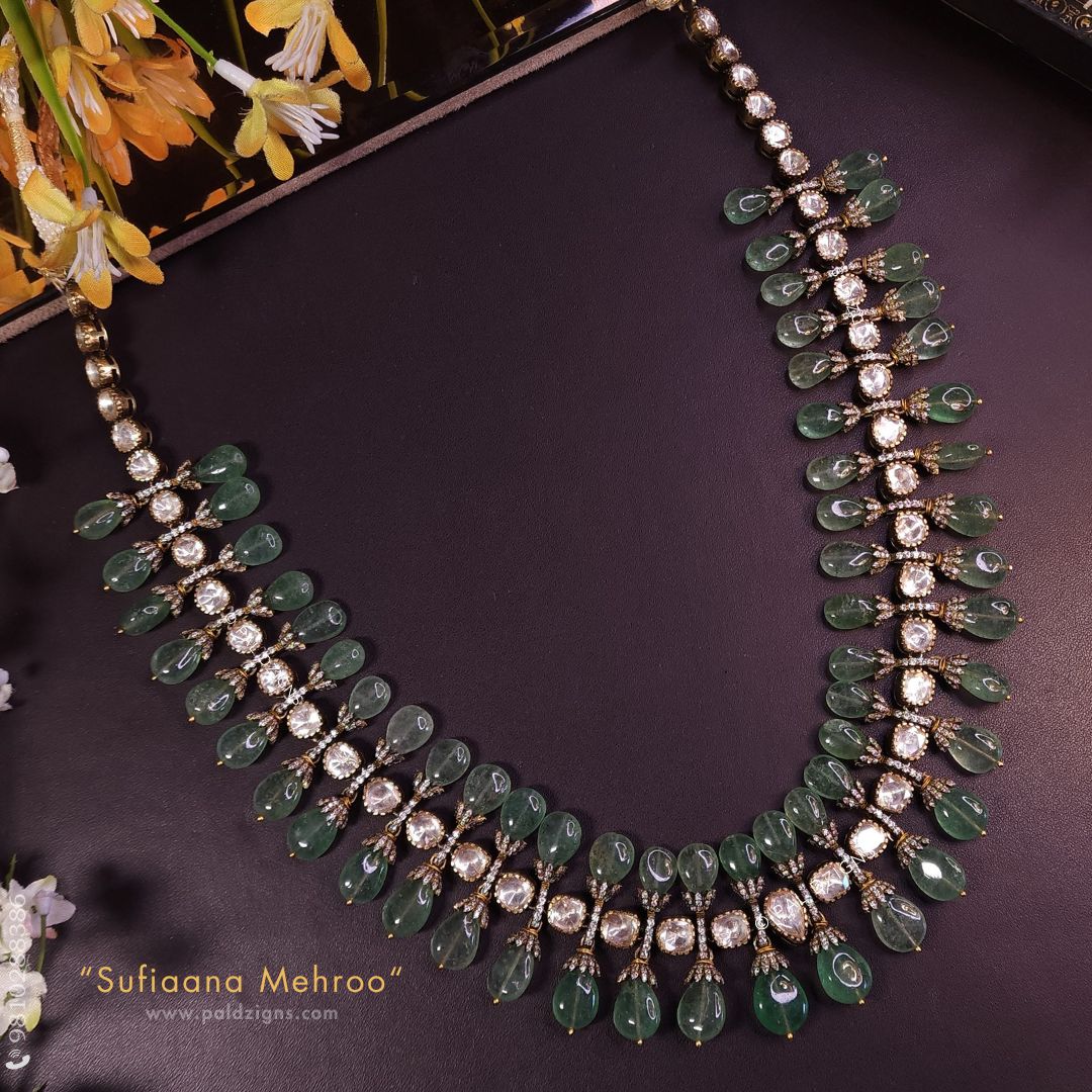 Kaalindi Moissanite Polki Necklace