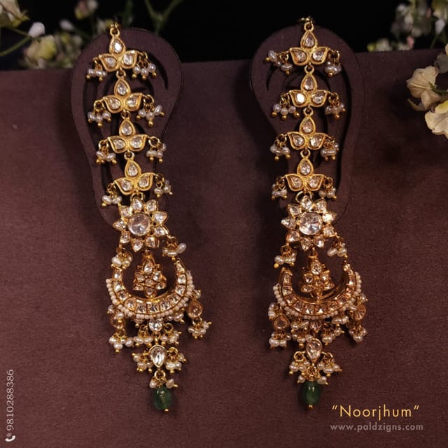 Noorjhum Moissanite Polki Earring