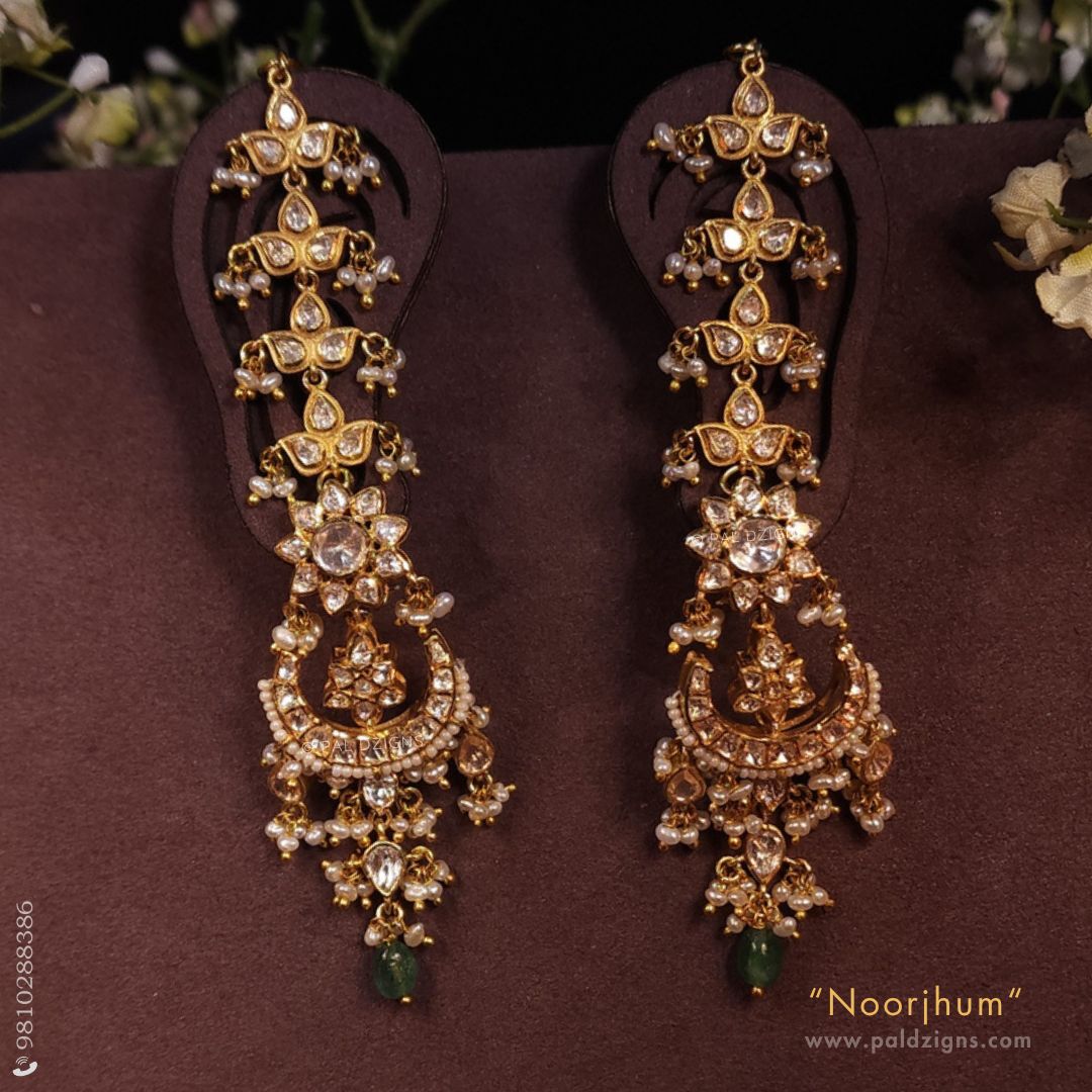 Noorjhum Moissanite Polki Earring