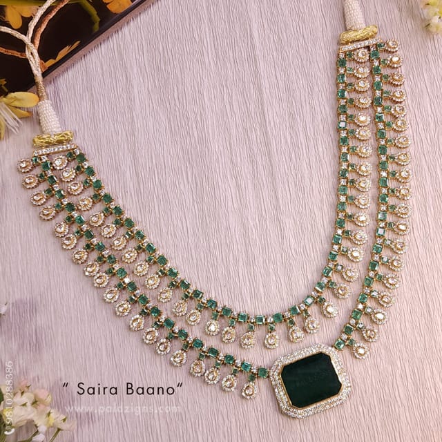 Saira Baano Moissanite Polki Necklace 