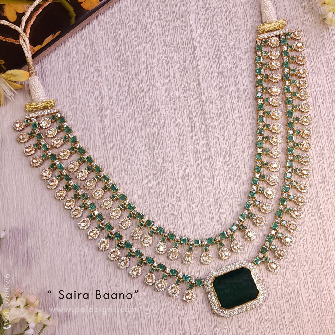 Saira Baano Moissanite Polki Necklace 