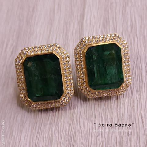 Saira Baano Moissanite Polki Studs