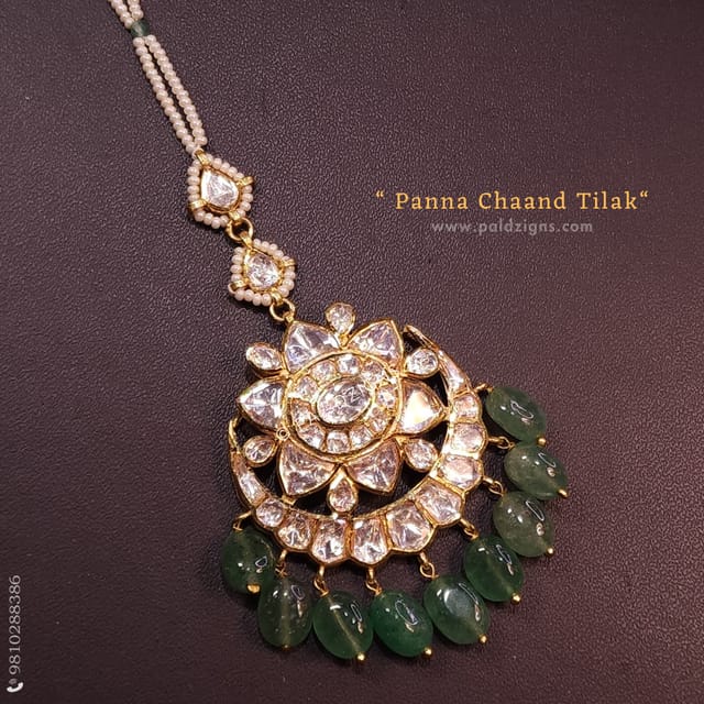  Paana Chaand Tilak Moissanite Polki Tikka