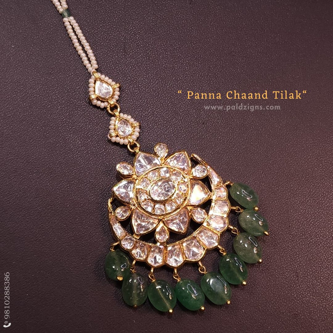  Paana Chaand Tilak Moissanite Polki Tikka