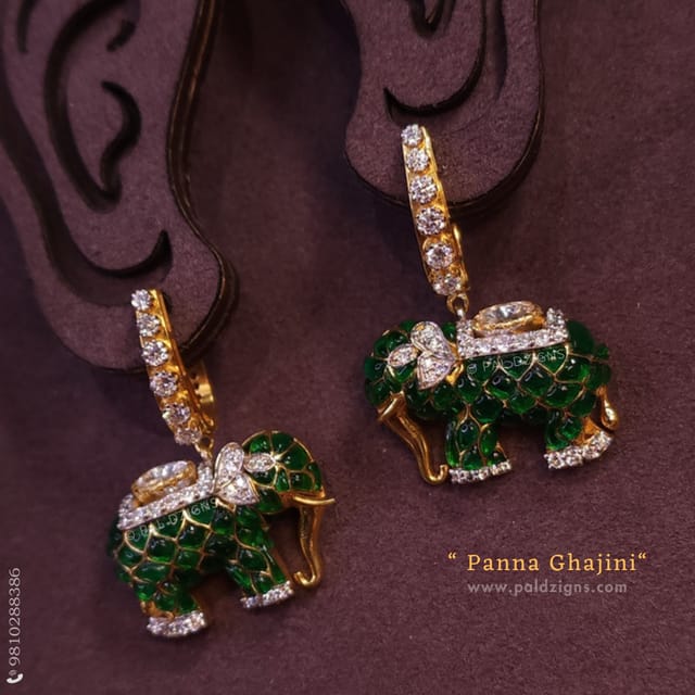  Panna Ghajini Moissanite Polki Baali