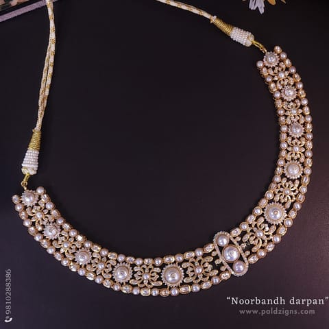 Noorbandh Darpan Moissanite Polki Necklace