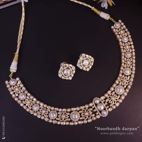 Noorbandh Darpan Moissanite Polki Princess Set