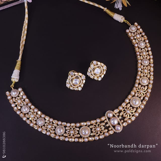 Noorbandh Darpan Moissanite Polki Princess Set