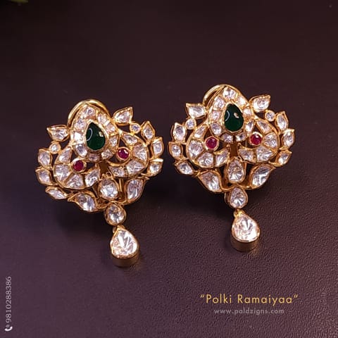 Polki Ramaiyaa Moissanite Polki Stud