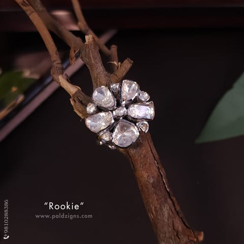 Rookie (White) Moissanite Polki Ring