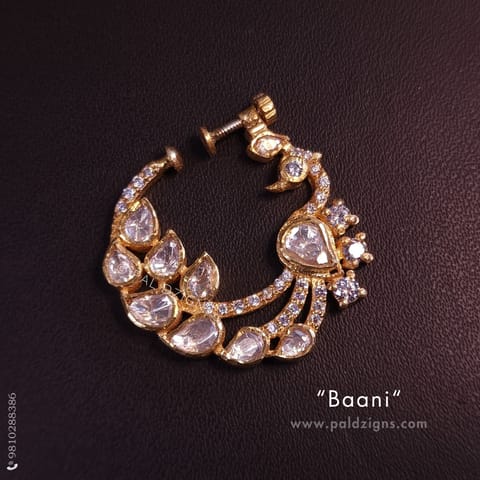 Baani Gold Moissanite Polki Nath