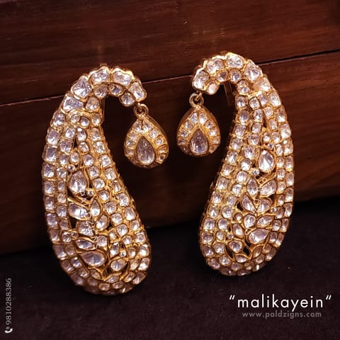 Malikayein Small Moissanite Polki Studs