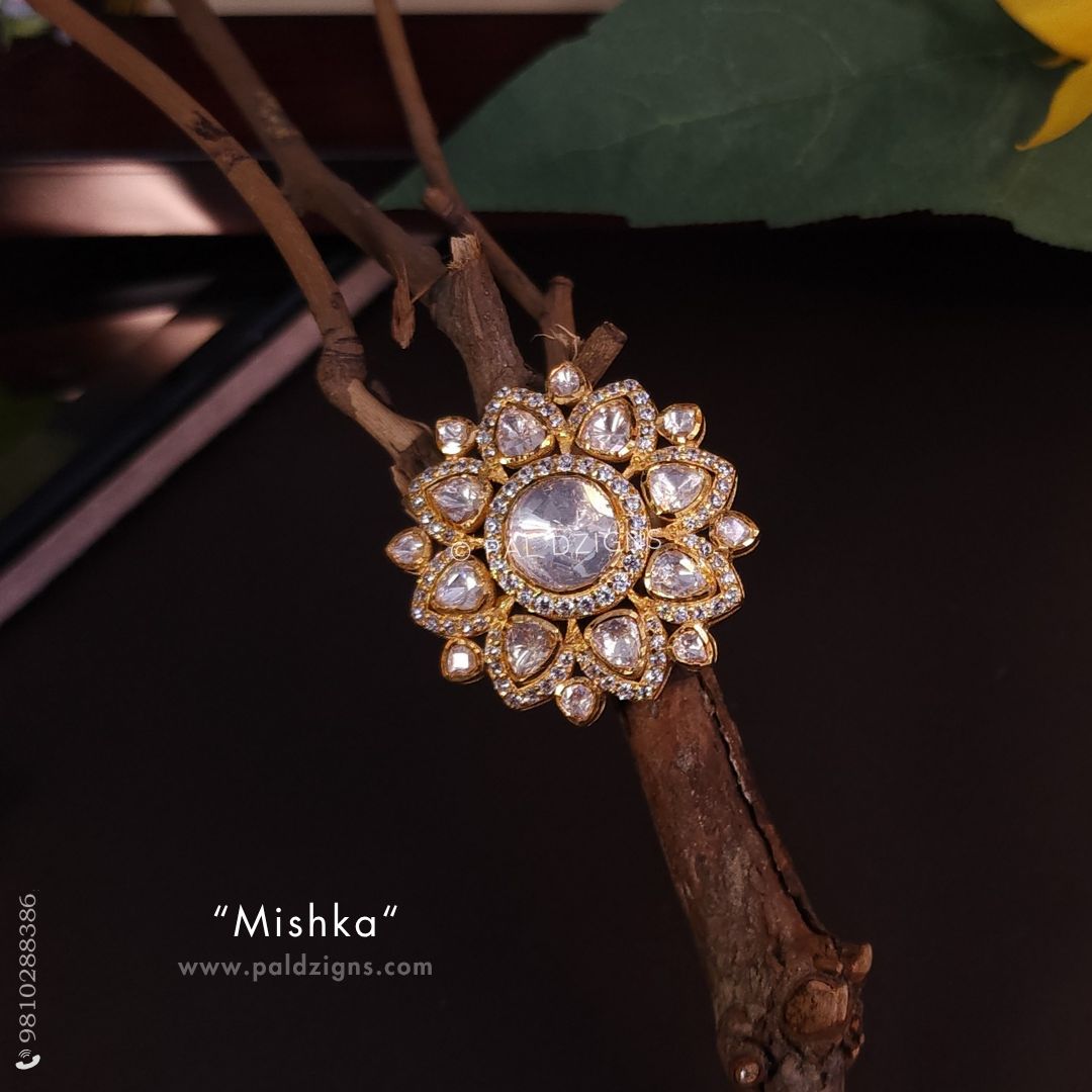 Mishka moissanite polki ring