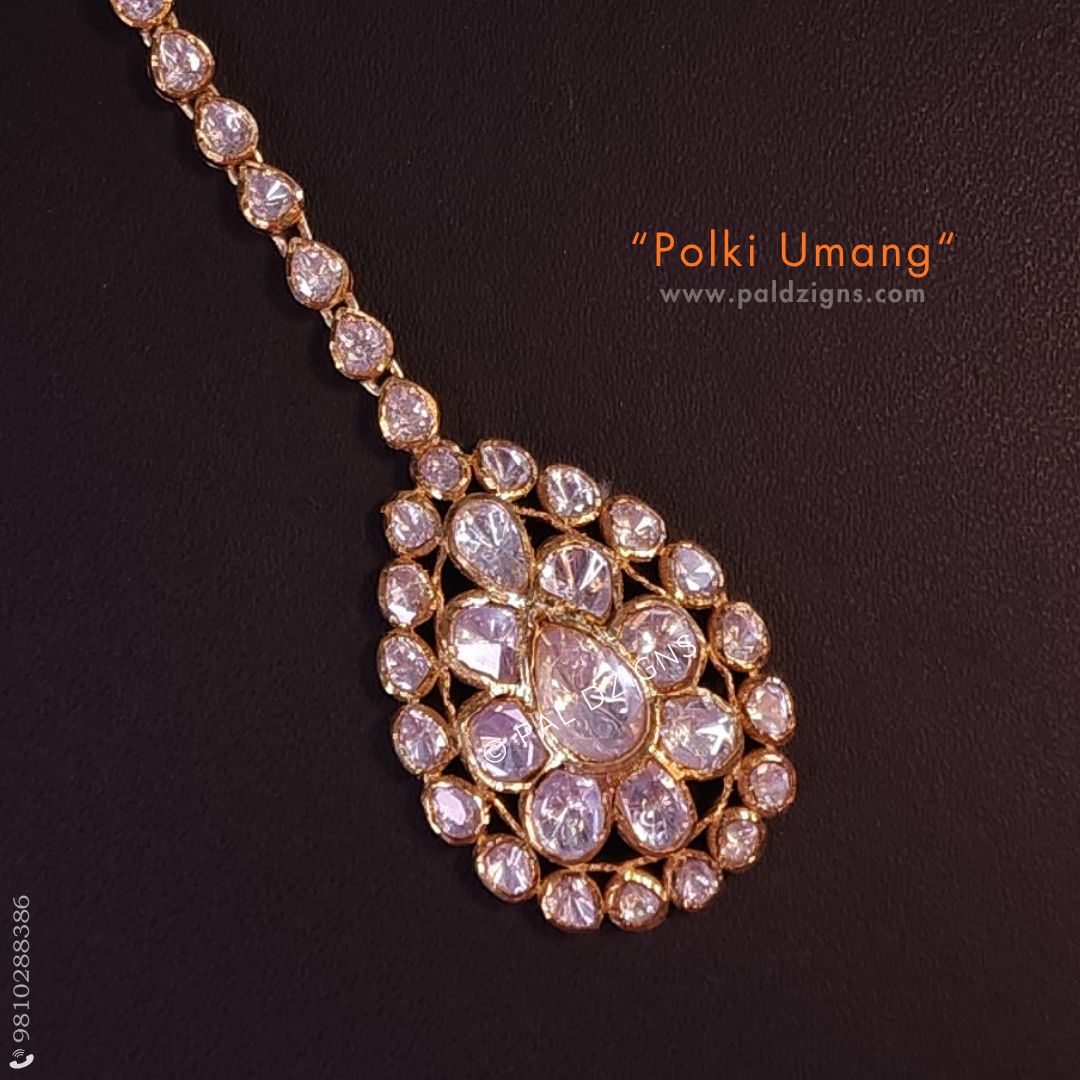 Polki Umang Moissanite Polki Tikka