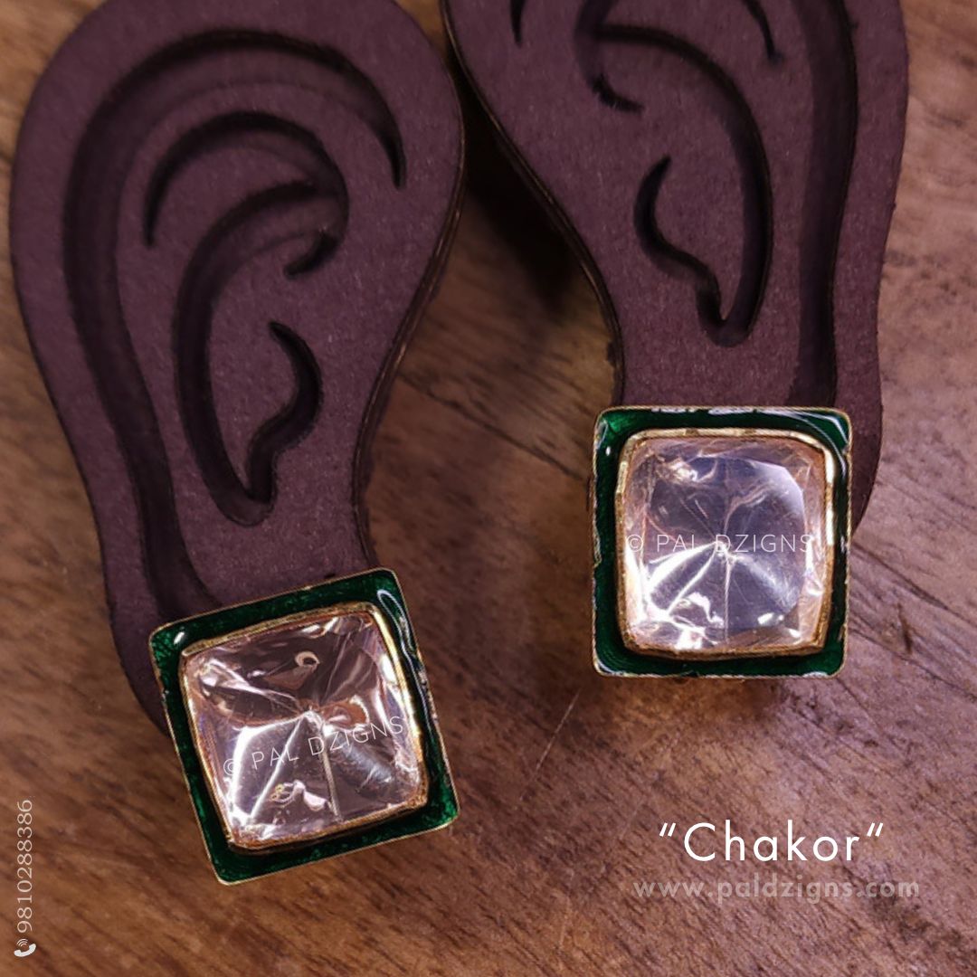 Chakor Moissanite Polki Stud