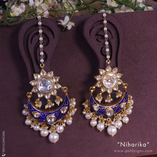 Niharika Bikaneri Jadau Earrings
