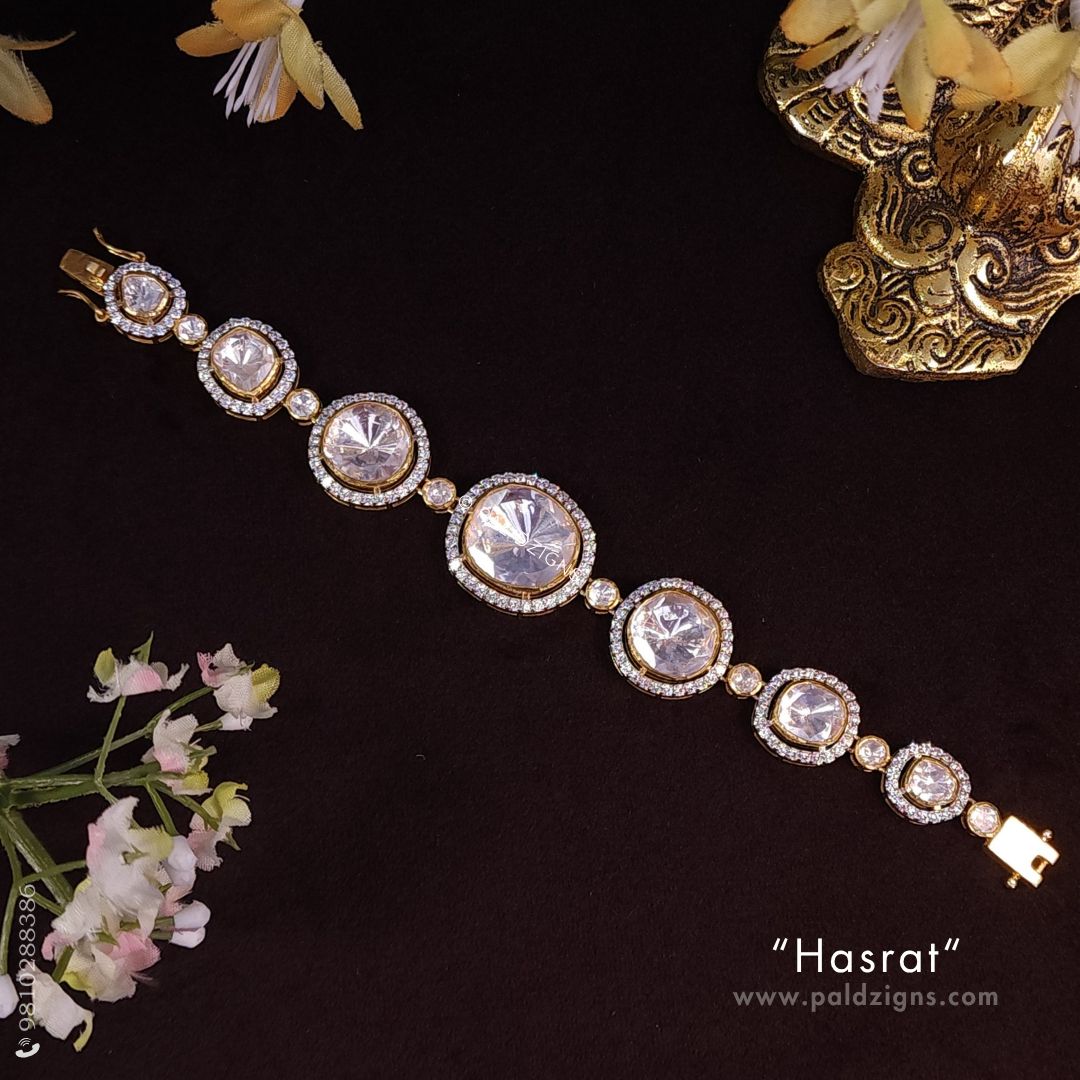 Hasrat Moissanite Polki Bracelet