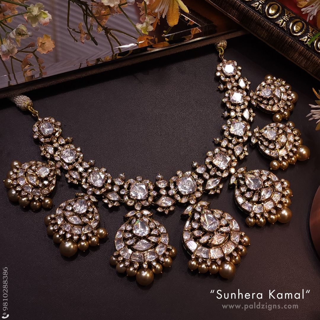Sunhera Kamal Moissanite Polki Necklace