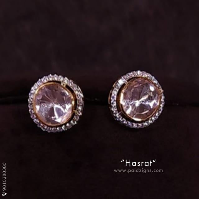 Hasrat Moissainte Polki Studs
