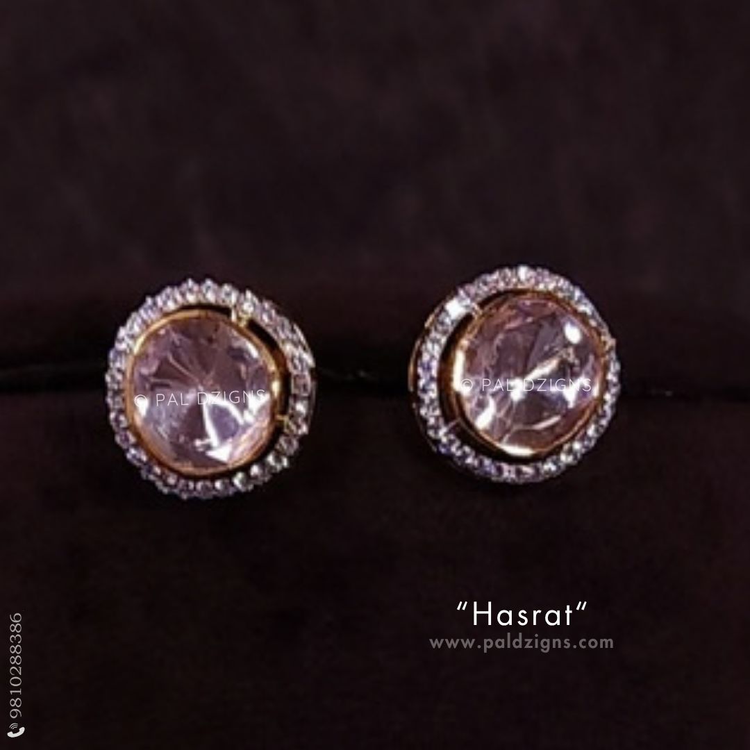 Hasrat Moissainte Polki Studs