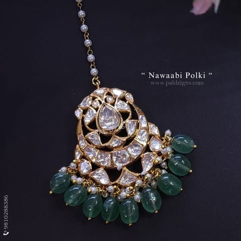 Nawaabi Polki Small Moissanite Polki Tikka