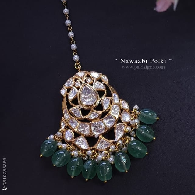 Nawaabi Polki Small Moissanite Polki Tikka