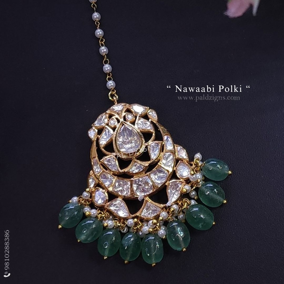 Nawaabi Polki Small Moissanite Polki Tikka