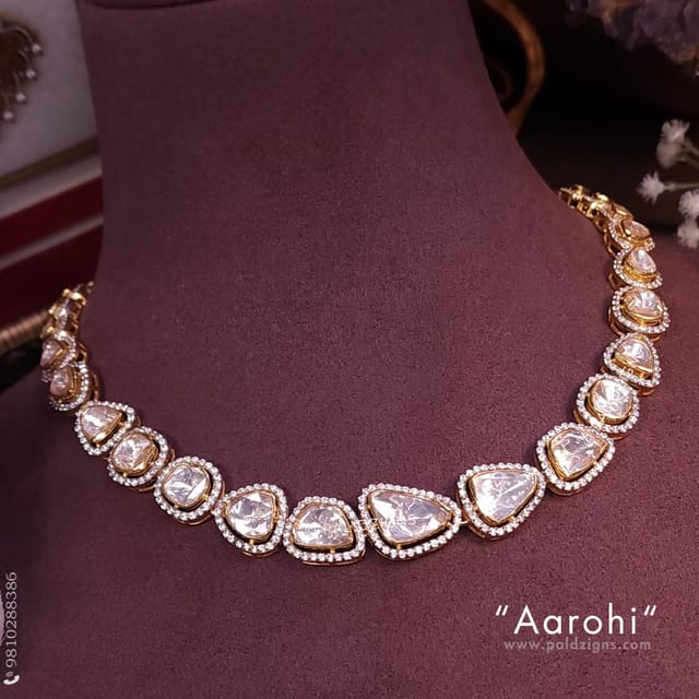 Aarohi Moissanite Polki Necklace