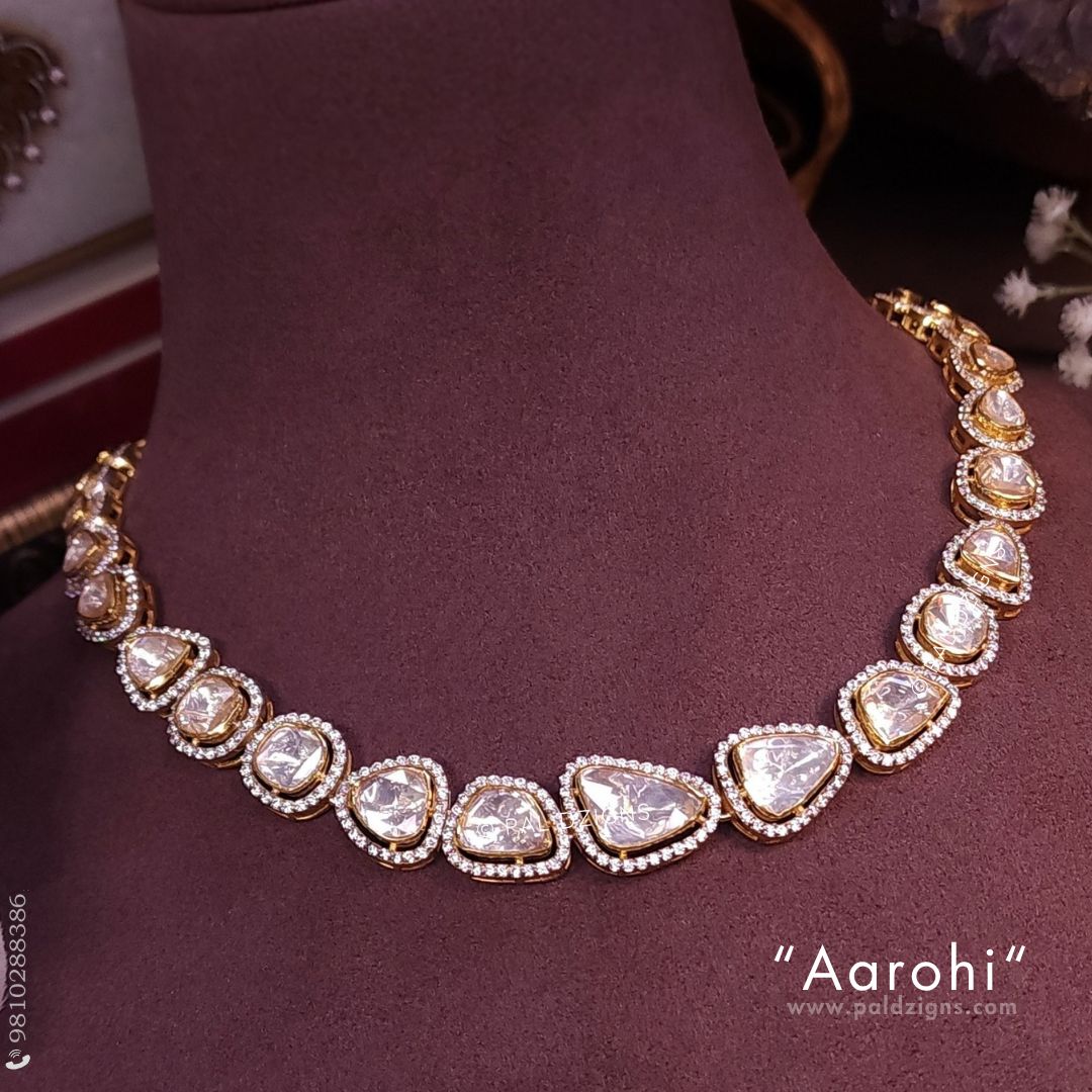 Aarohi Moissanite Polki Necklace