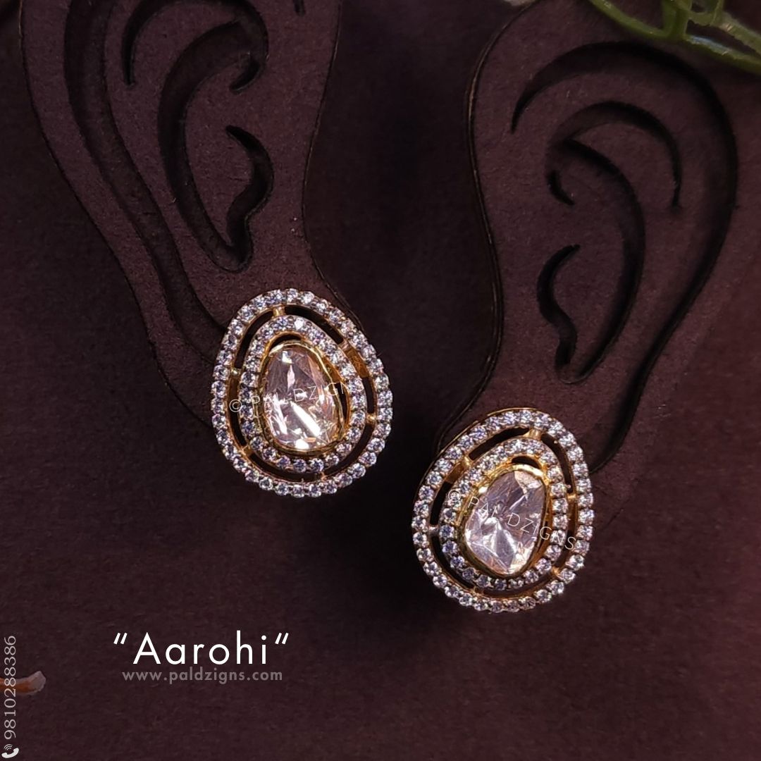 Aarohi Moissainte Polki Studs