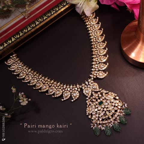 Pairi Mango Kairi Antique Moissanite polki Necklace Pairi Mango Kairi Antique Moissanite polki Necklace
