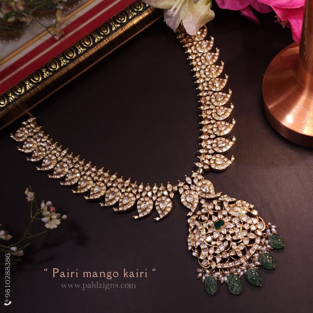 Pairi Mango Kairi Antique Moissanite polki Necklace