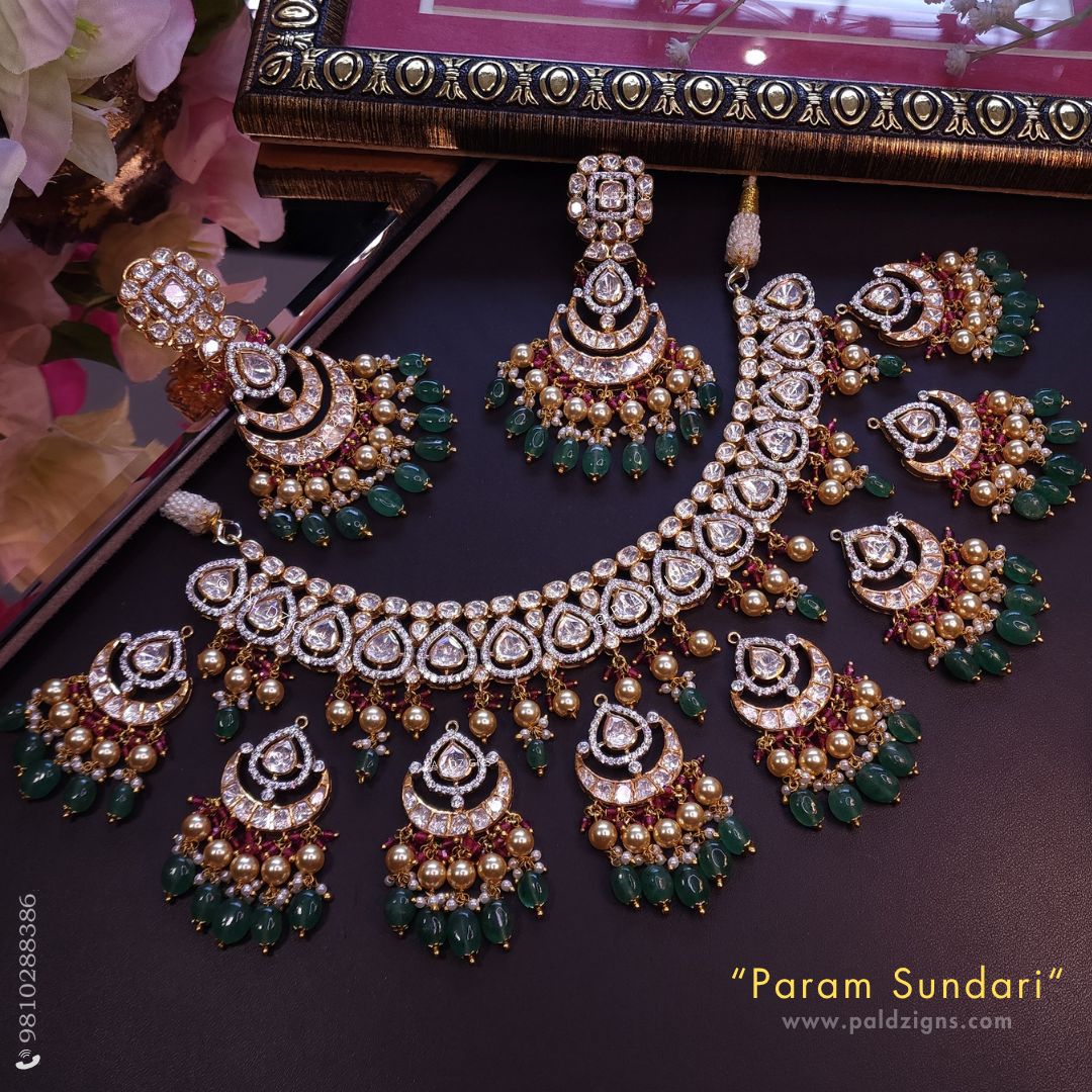 Param Sundari Moissanite Polki Princess Set