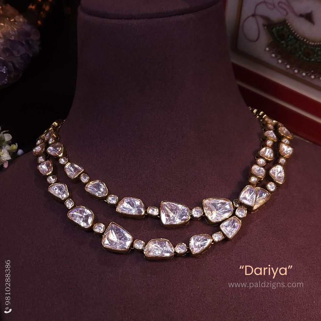 Dariya Moissanite Polki Necklace