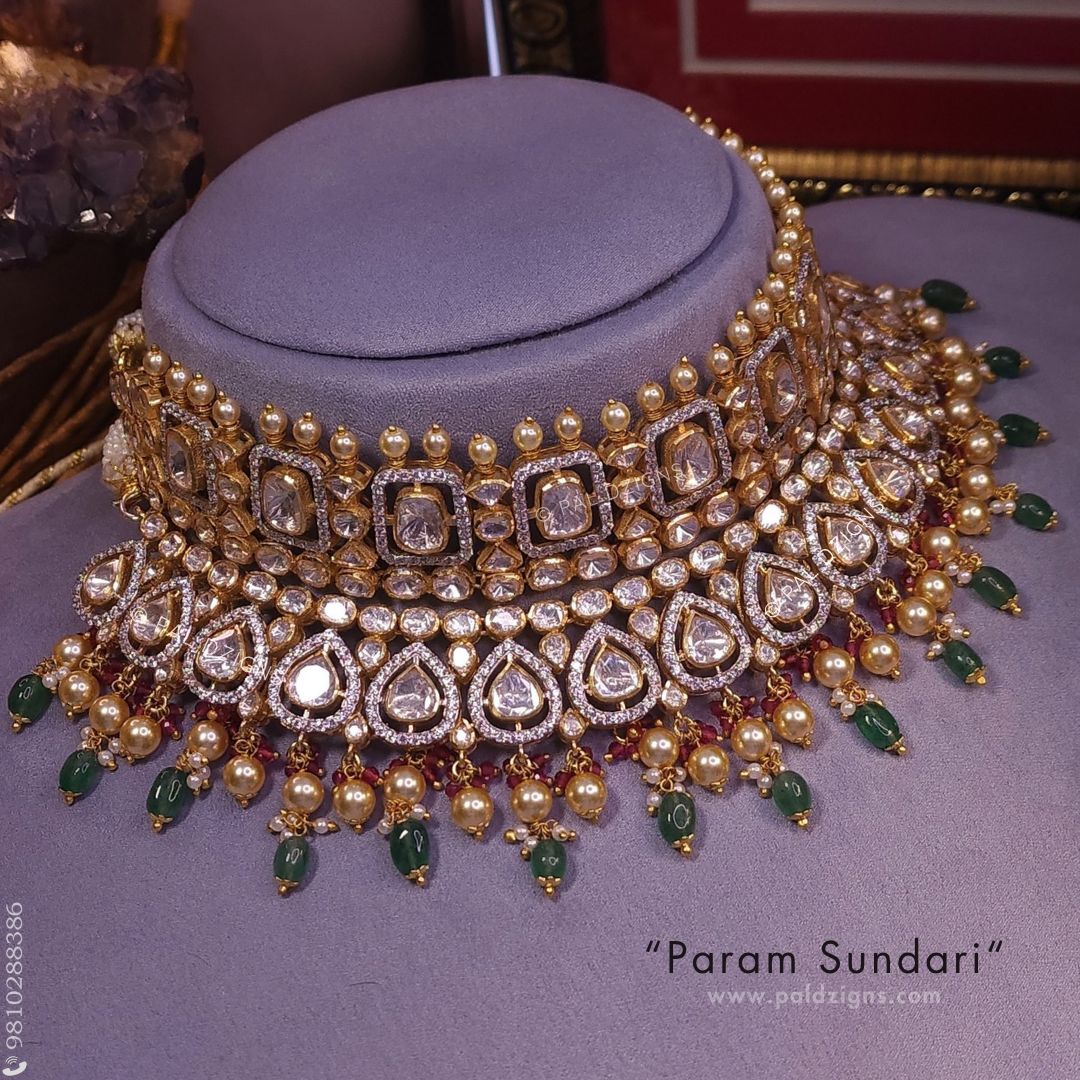 Param Sundari Moissanite Polki Choker