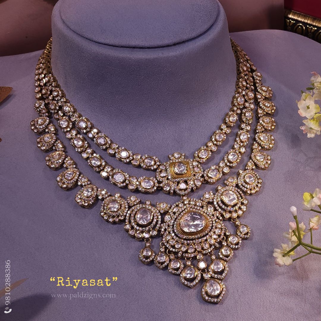 Riyasat Moissanite Polki Necklace
