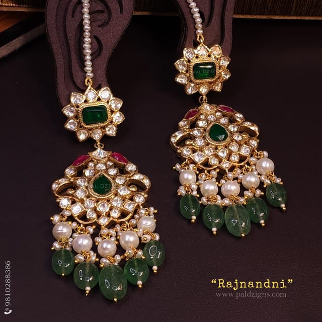Rajnandni Moissanite Polki Earrings