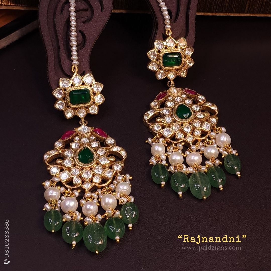 Rajnandni Moissanite Polki Earrings
