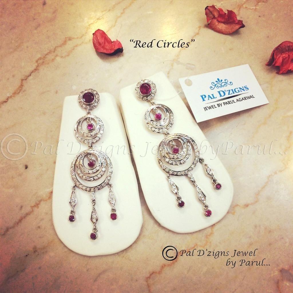 Red Circles Earing