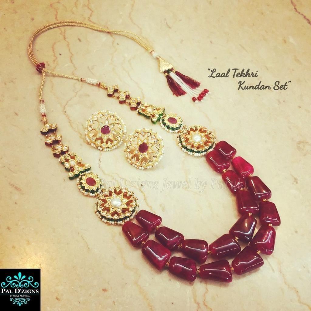 Laal Tekhri Kundan Set